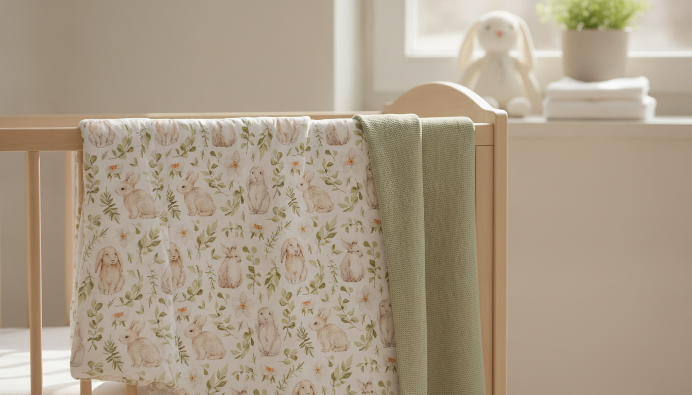 Waffle Bamboo-Cotton Swaddle: Breathable Newborn Comfort
