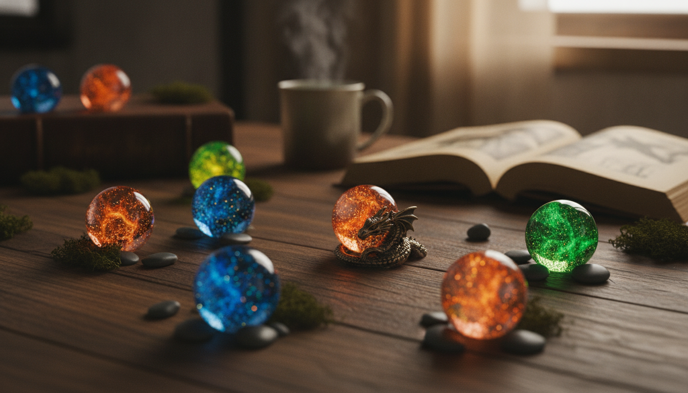 Glow-in-the-Dark Dragon Beads Sphere for Fantasy Decor