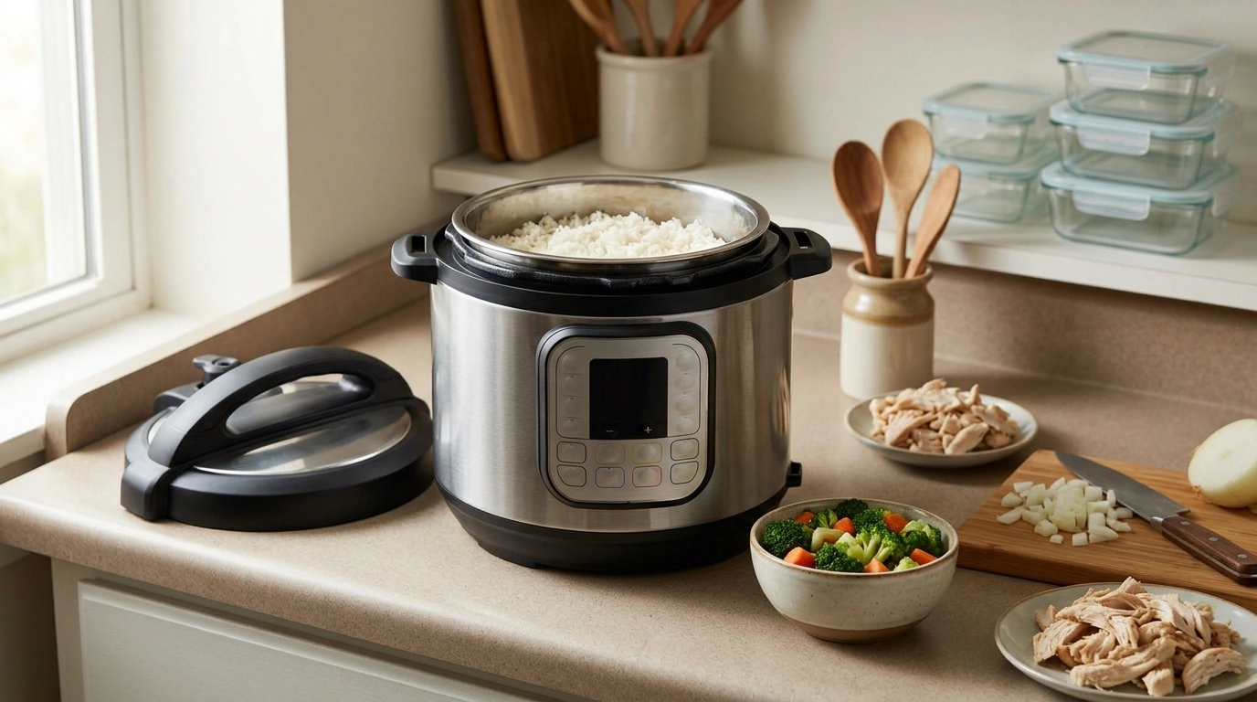 3-Quart Electric Pressure Cooker: 4-in-1 Modes Made Easy