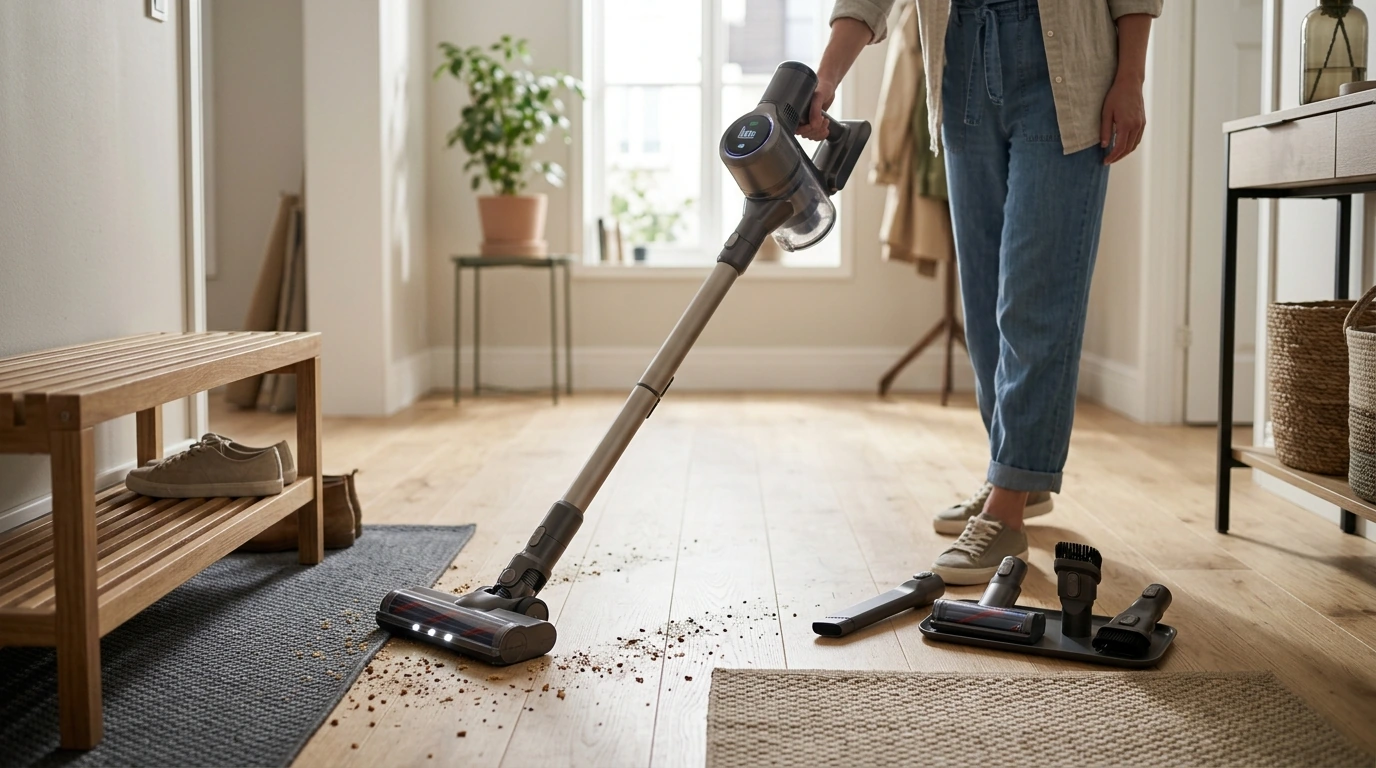 M10 8-in-1 Cordless Vacuum: Smart LED Daily Cleaning